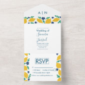 手描きレモ結婚ンの全てを一つの招待状で オールインワン招待状 (内側)