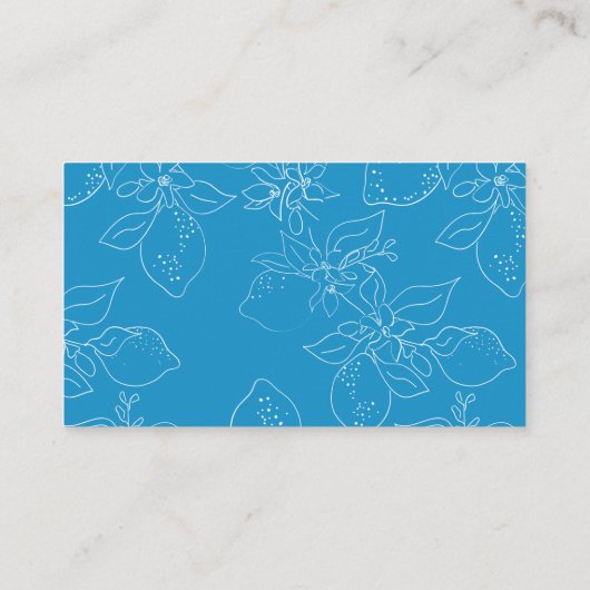 手描きレモ結婚ン飲料チケット 名刺 (裏面)