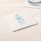 手描きレモ結婚ン ペーパーコースター (アングル)