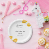 手描きレモ離れンブライダルシャワー ペーパープレート (パーティー)