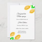 手描きレモ離れンブライダルシャワー 招待状 (正面)