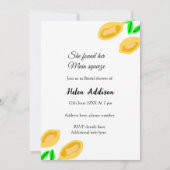 手描きレモ離れンブライダルシャワー 招待状 (正面)