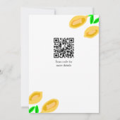 手描きレモ離れンブライダルシャワー 招待状 (裏面)