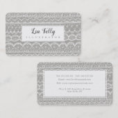 手描きレースクレフターアポイントメントカード 予約カード (正面/裏面)