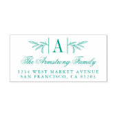 手描きローレルブランチモノグラム差出人住所 セルフインキングスタンプ (デザイン)