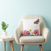 手描きワイルドフラワーの水彩模様 クッション (椅子)