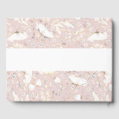 手描きワイルドフラワーエレガントズダスティピンク結婚ズ ゲストブック (裏面)