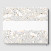 手描きワイルドフラワーエレガントズライトグレイ結婚ズ ゲストブック (裏面)