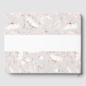 手描きワイルドフラワーエレガントズライトグレイ結婚ズ ゲストブック (裏面)