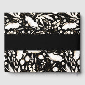 手描きワイルドフラワーエレガントズ黒結婚色 ゲストブック (裏面)