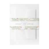 手描きワイルドフラワーセージ緑のエレガントな結婚式 招待状ベリーバンド (正面例)