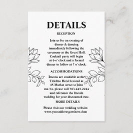 手描きワイルドフラワーパター結婚ンの詳細 エンクロージャーカード