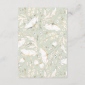 手描きワイルドフラワーパター結婚ンの詳細 エンクロージャーカード (裏面)