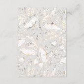 手描きワイルドフラワーパター結婚ンの詳細 エンクロージャーカード (裏面)