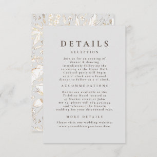 手描きワイルドフラワーパター結婚ンの詳細 エンクロージャーカード