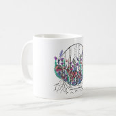 手描きワイルドフラワーマグ |成長保中 コーヒーマグカップ (正面左)