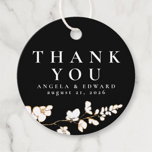 手描きワイルドフラワーミニマリスト フェイバータグ (正面)