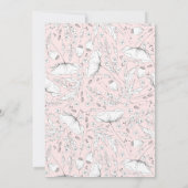 手描きワイルドフラワーリハエレガントーサルディナー 招待状 (裏面)