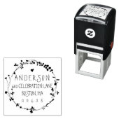 手描きワイルドフラワーリース差出人住所 セルフインキングスタンプ (インサイチュ)