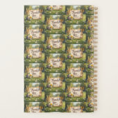 手描きワイルドフラワー、小麦の茎、蝶 プランナー手帳 (裏面)