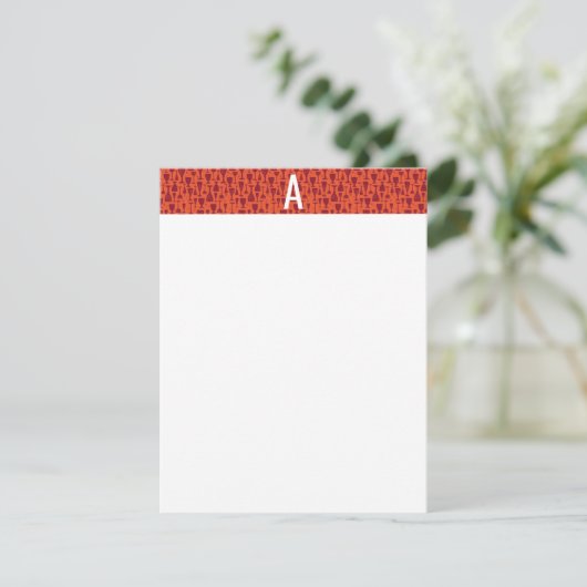 手描きワイン好き ノートカード (スタンド正面)