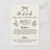 手描きヴィンお洒落テージ結婚式詳細 エンクロージャーカード (正面)