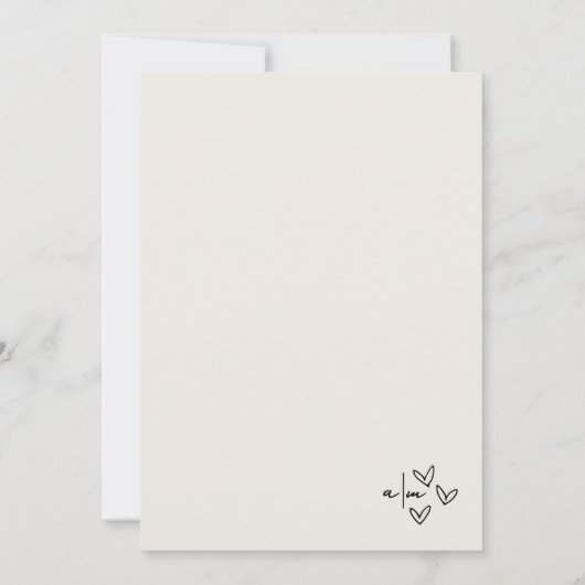 手描きヴィンお洒落テージ結婚式 招待状 (裏面)