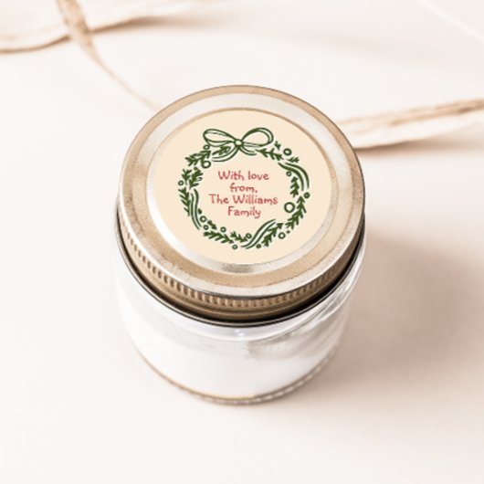 手描きヴィンテージインスパイアス・ギフト・ステッカー ラウンドシール