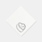 手描きヴィンテージケお洒落ーキ結婚ー スタンダードカクテルナプキン (角)