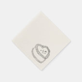 手描きヴィンテージケお洒落ーキ結婚ー スタンダードカクテルナプキン (角)