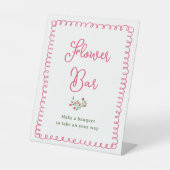 手描きヴィンテージ花バー駅 台座サイン (正面)