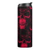 手描き不吉な人間のスクを使ったシームレスな模様 タンブラー (回転左)