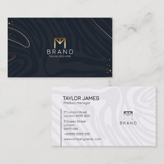 手描き両面横型名刺 名刺 (正面/裏面)