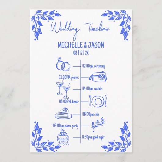 手描き予測できなの結婚日程 プログラム (正面)