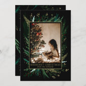 手描き休日とオリジナルアート&あなたの写真 シーズンカード (正面/裏面)