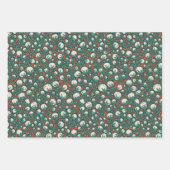 手描き休日フローラセット ラッピングペーパーシート (正面2)