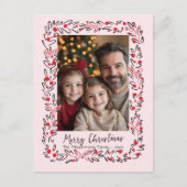 手描き休日リース&ボーズ写真はがき シーズンポストカード (正面)