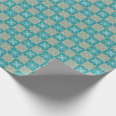 手描き冬のスノーフレークパターン – コージーノルディック ラッピングペーパー (角)