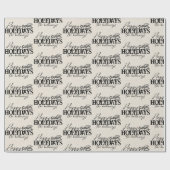 手描き冬のスレッド黒いスクリプトの休日 ラッピングペーパー (フラット)