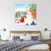 手描き冬の日 キャンバスプリント (インサイチュ (寝室))