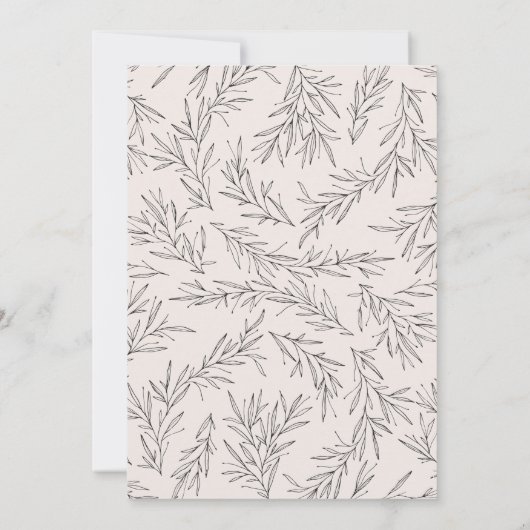 手描き分岐枠結婚式招待状 招待状 (裏面)