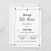 手描き前に我々はリハーサルの夕食を食べる 案内状 (正面)