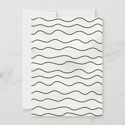 手描き医療用処方箋の波形卒業 招待状 (裏面)