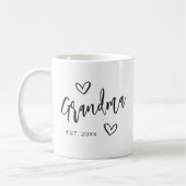 手描き台本おばあちゃん年成立 コーヒーマグカップ (左)