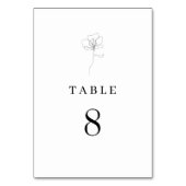 手描き図解入りの、写真付きのフラワーテーブルカード テーブルナンバー (裏面)