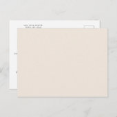 手描き図解入りの、写真付きのフラワーリマインダーRSVP Invita インビテーションポストカード (正面/裏面)