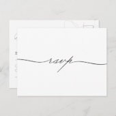 手描き図解入りの、写真付きのフラワーsvpはがき インビテーションポストカード (正面/裏面)