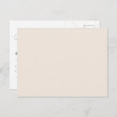 手描き図解入りの、写真付きのフラワーsvpはがき インビテーションポストカード (正面/裏面)