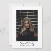 手描き図解入りの、写真付きの写真卒業招待状 招待状 (裏面)