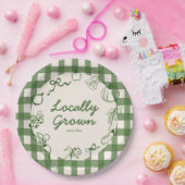 手描き地元で育った農場1歳の誕生日 ペーパープレート (パーティー)